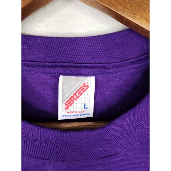 Vintage Sputh Dakota Native Shirt Purple Jerzees Black Hills Tribal Tee VTG L - Picture 3 of 6